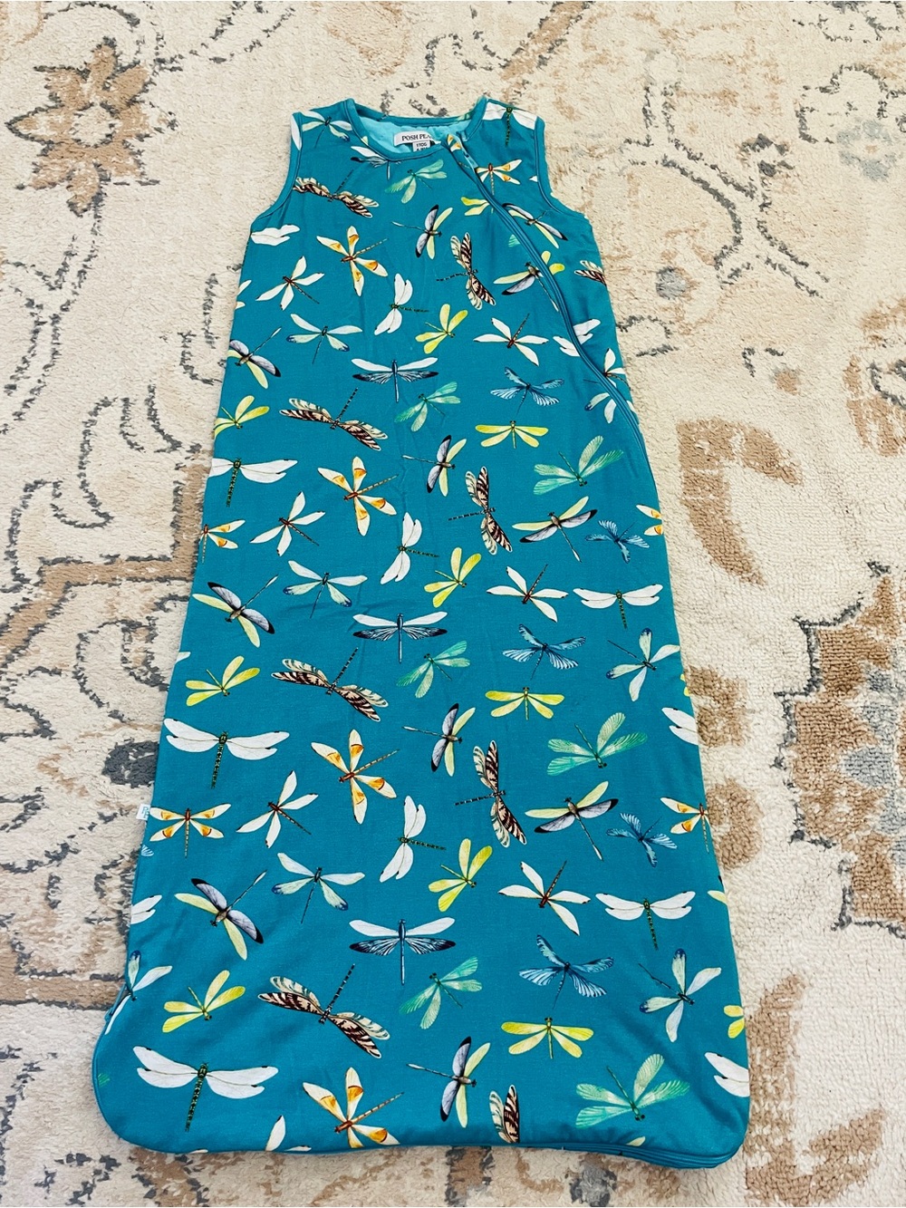 Posh Peanut Teal Dragonfly Print Sleep Sack 1.0 TOG size 6-18M NWOT